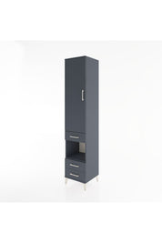 Hyperion Dolap 3 Raflı 3 Çekmeceli Tek Askılı 44x44x221 Antrasit-Antrasit