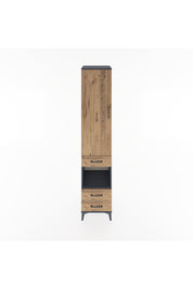 Hyperion Dolap 3 Raflı 3 Çekmeceli Tek Askılı 44x44x221 Antrasit-Çam