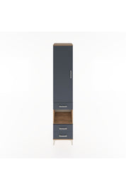 Hyperion Dolap 3 Raflı 3 Çekmeceli Tek Askılı 44x44x221 Çam-Antrasit