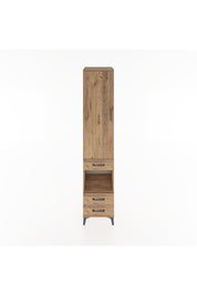 Hyperion Dolap 3 Raflı 3 Çekmeceli Tek Askılı 44x44x221 Çam-Çam