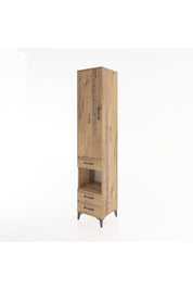 Hyperion Dolap 3 Raflı 3 Çekmeceli Tek Askılı 44x44x221 Çam-Çam