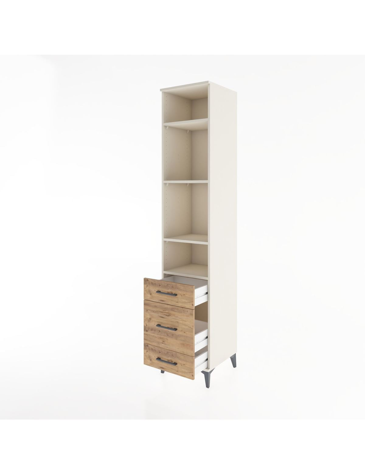Hyperion Dolap 4 Raflı 3 Çekmeceli 44x44x221 - S61M083V3B