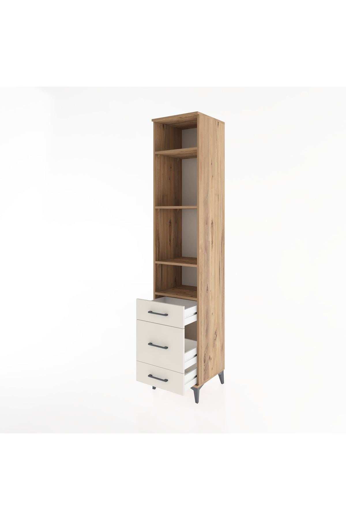 Hyperion Dolap 4 Raflı 3 Çekmeceli 44x44x221 - S61M083V7B