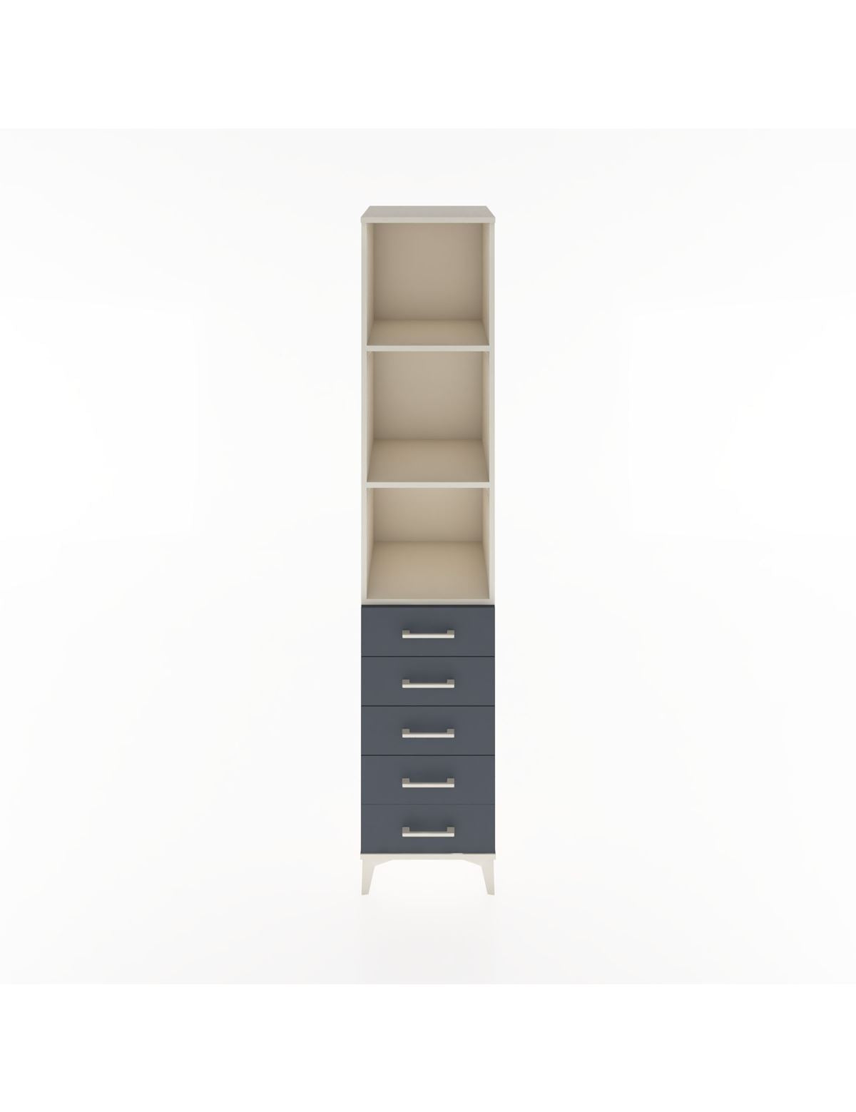 Hyperion Dolap 3 Raflı 5 Çekmeceli 44x44x221 Aytaşı-Antrasit