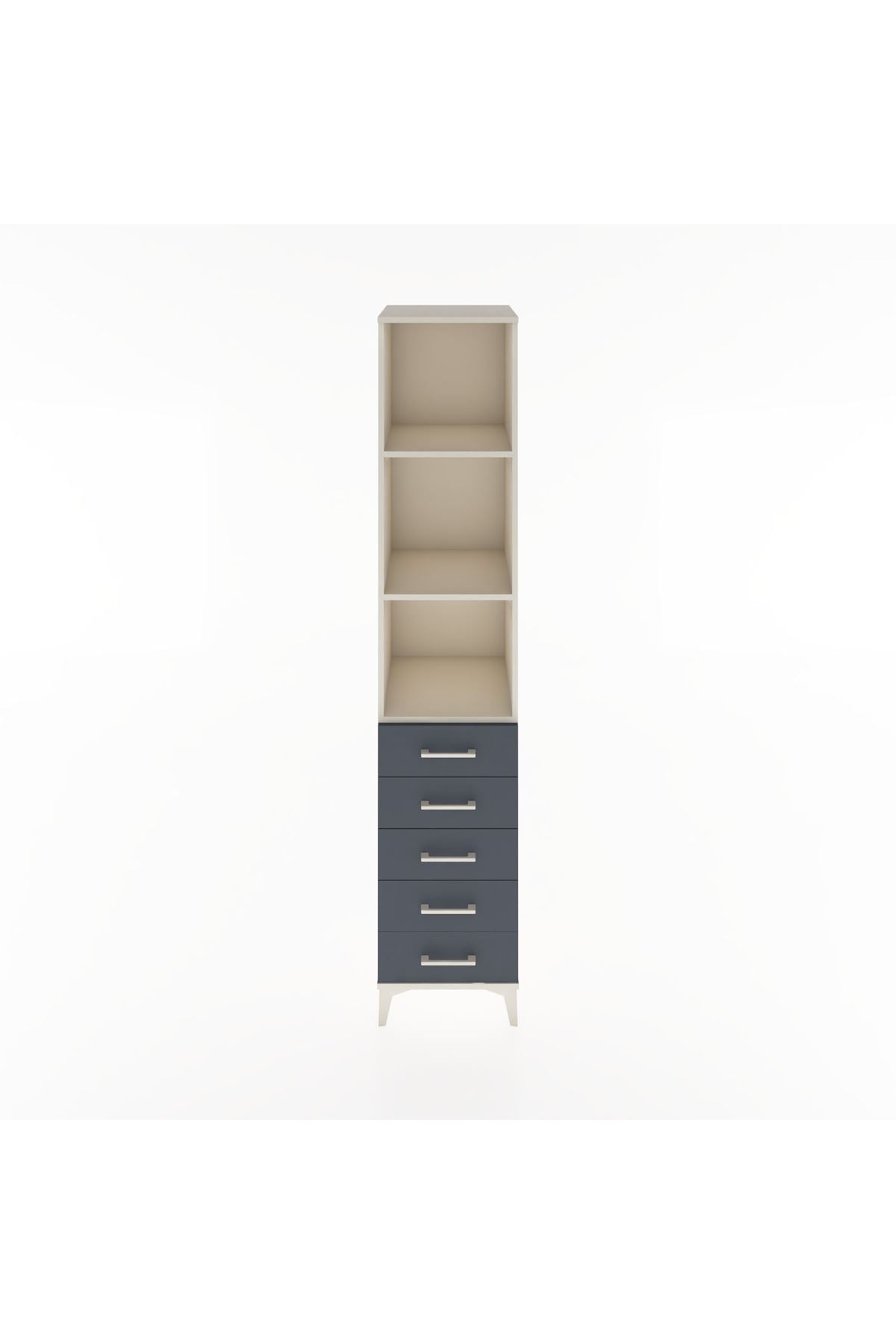 Hyperion Dolap 3 Raflı 5 Çekmeceli 44x44x221 Aytaşı-Antrasit