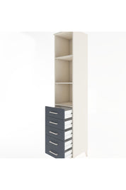 Hyperion Dolap 3 Raflı 5 Çekmeceli 44x44x221 Aytaşı-Antrasit