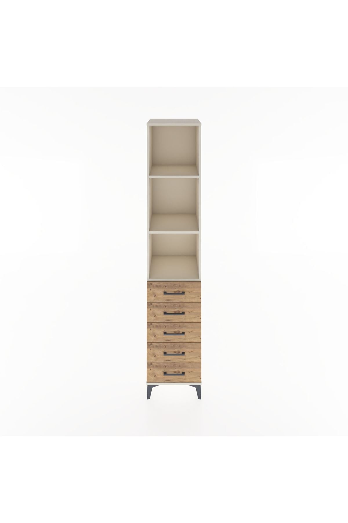 Hyperion Dolap 3 Raflı 5 Çekmeceli 44x44x221 Aytaşı-Çam