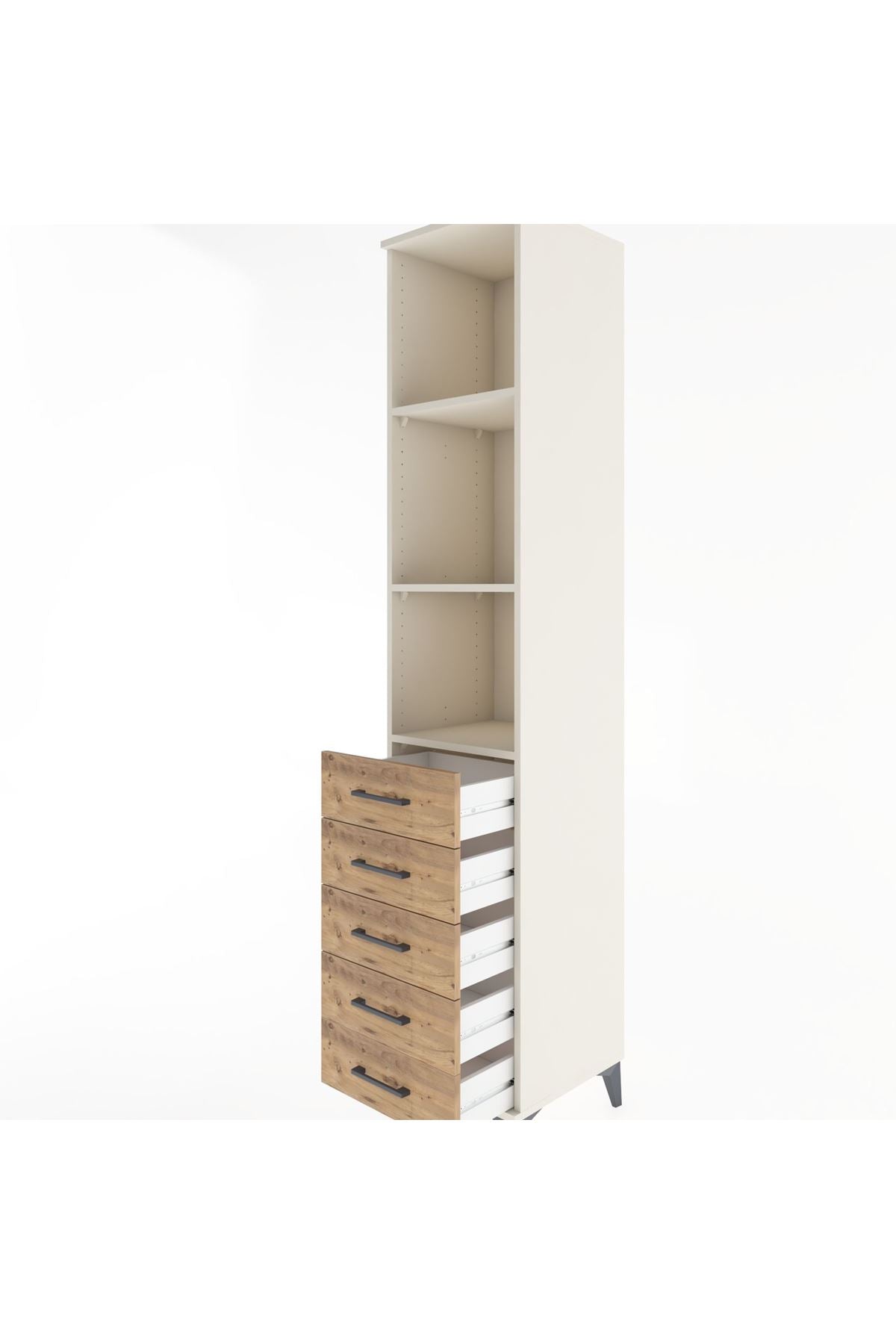 Hyperion Dolap 3 Raflı 5 Çekmeceli 44x44x221 Aytaşı-Çam