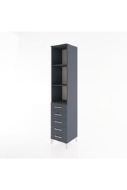 Hyperion Dolap 3 Raflı 5 Çekmeceli 44x44x221 Antrasit-Antrasit