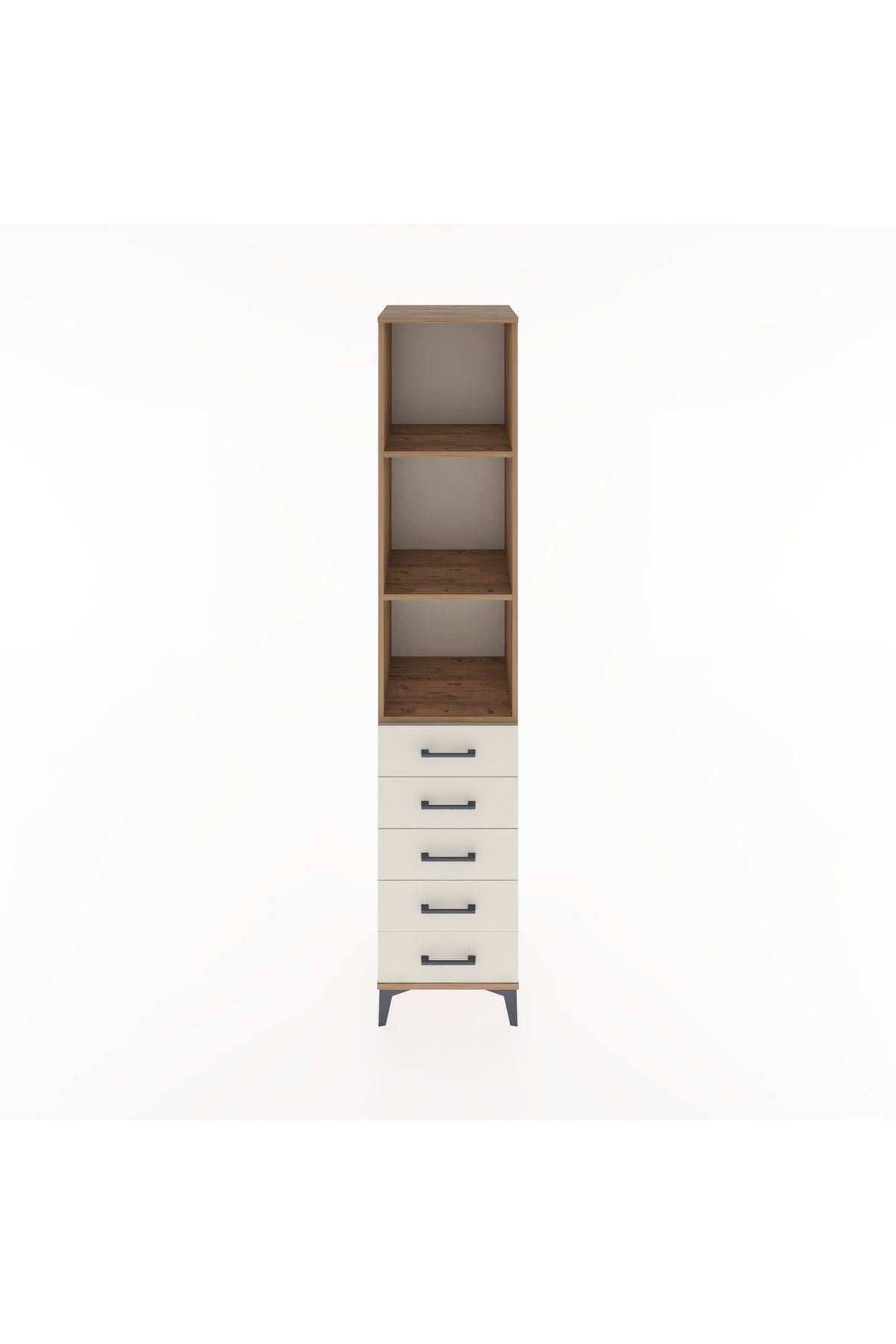 Hyperion Dolap 3 Raflı 5 Çekmeceli 44x44x221 Çam-Aytaşı