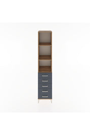 Hyperion Dolap 3 Raflı 5 Çekmeceli 44x44x221 Çam-Antrasit