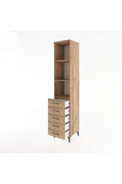 Hyperion Dolap 3 Raflı 5 Çekmeceli 44x44x221 Çam-Çam