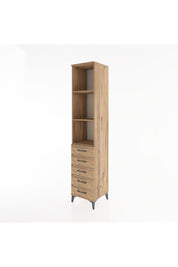 Hyperion Dolap 3 Raflı 5 Çekmeceli 44x44x221 Çam-Çam