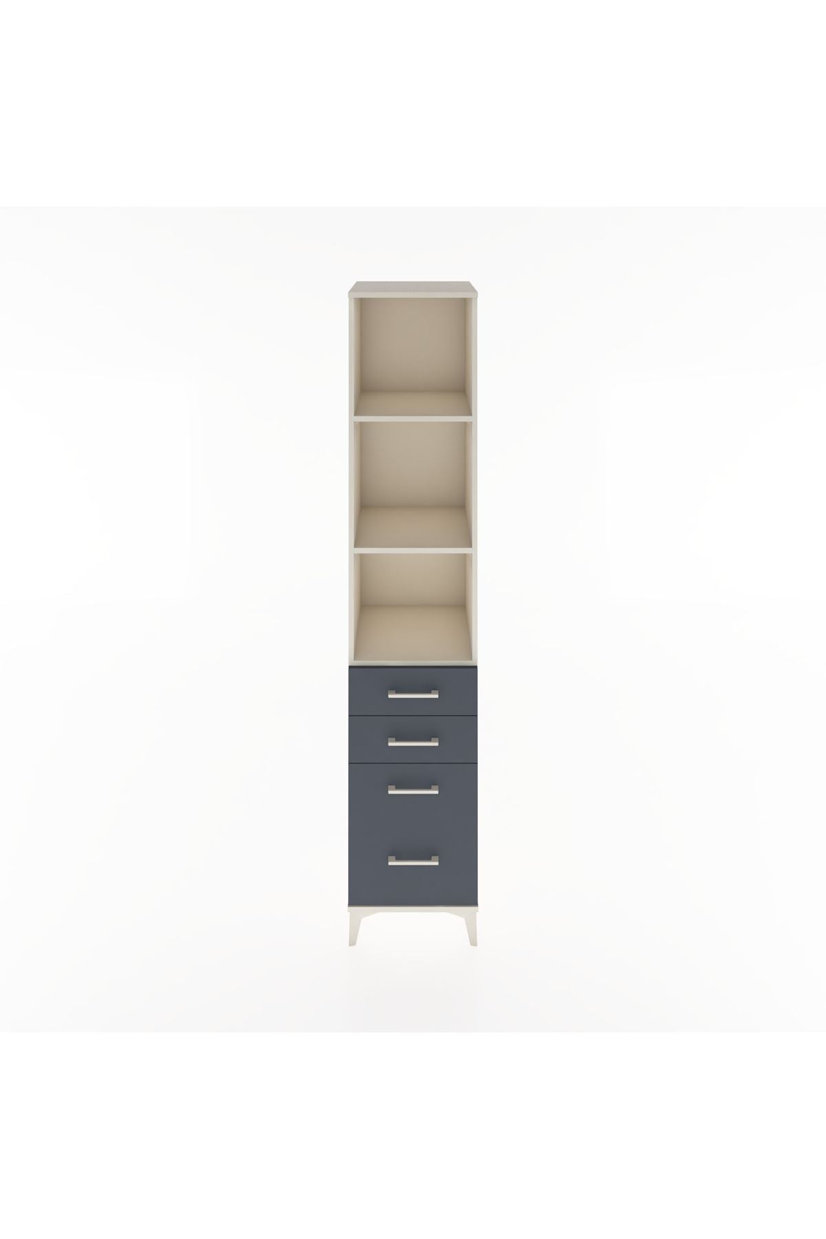 Hyperion Dolap 3 Raflı 4 Çekmeceli 44x44x221 Aytaşı-Antrasit