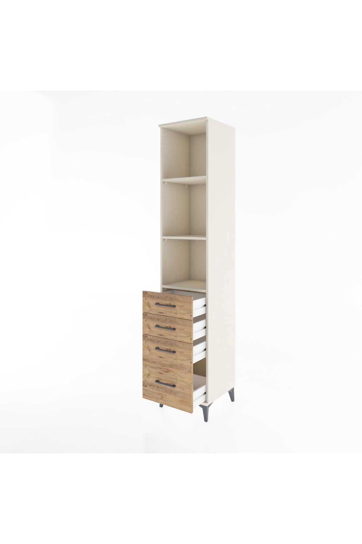 Hyperion Dolap 3 Raflı 4 Çekmeceli 44x44x221 Aytaşı-Çam