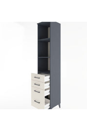 Hyperion Dolap 3 Raflı 4 Çekmeceli 44x44x221 Antrasit-Aytaşı