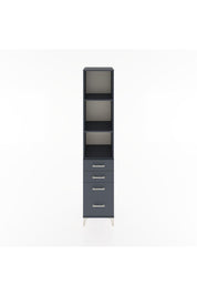 Hyperion Dolap 3 Raflı 4 Çekmeceli 44x44x221 Antrasit-Antrasit