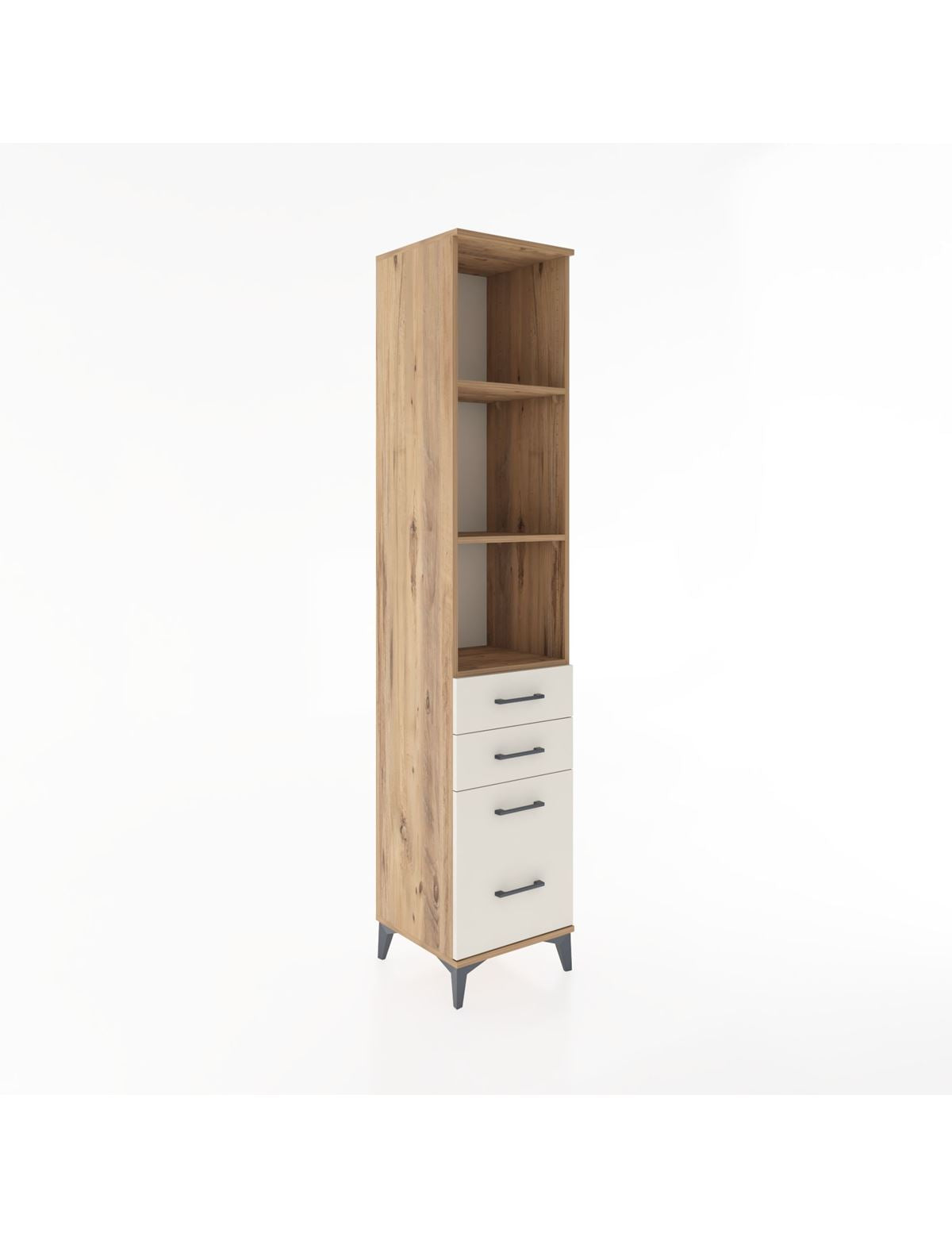 Hyperion Dolap 3 Raflı 4 Çekmeceli 44x44x221 Çam-Aytaşı