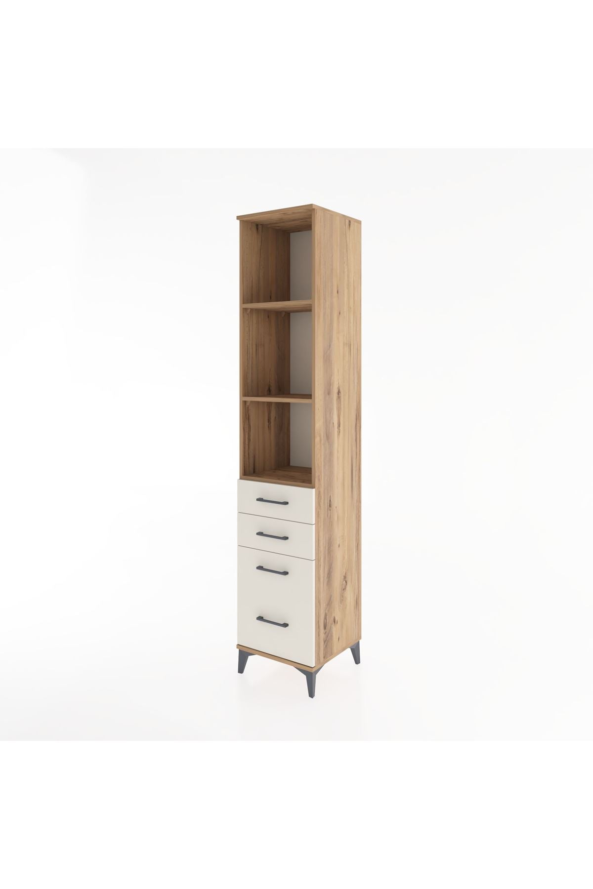 Hyperion Dolap 3 Raflı 4 Çekmeceli 44x44x221 Çam-Aytaşı