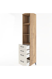 Hyperion Dolap 3 Raflı 4 Çekmeceli 44x44x221 Çam-Aytaşı