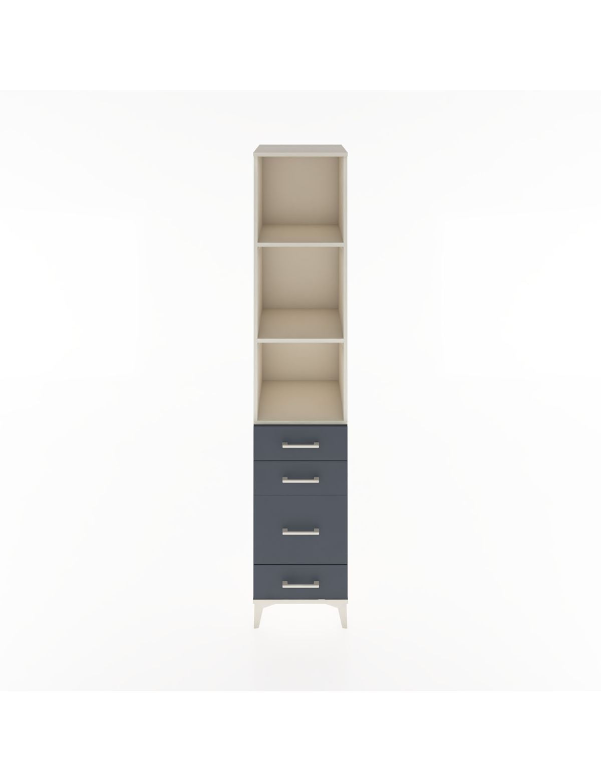 Hyperion Dolap 3 Raflı 4 Çekmeceli 44x44x221 Aytaşı-Antrasit