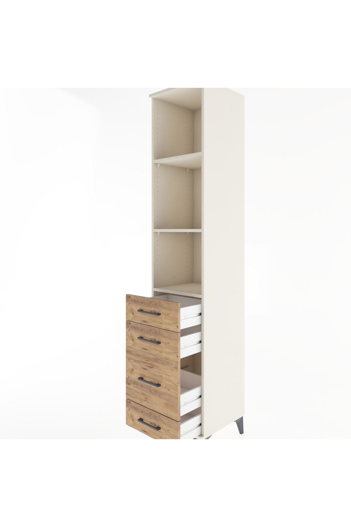 Hyperion Dolap 3 Raflı 4 Çekmeceli 44x44x221 Aytaşı-Çam