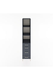 Hyperion Dolap 3 Raflı 4 Çekmeceli 44x44x221 Antrasit-Antrasit