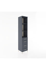 Hyperion Dolap 3 Raflı 4 Çekmeceli 44x44x221 Antrasit-Antrasit