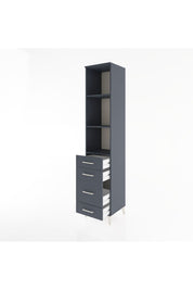 Hyperion Dolap 3 Raflı 4 Çekmeceli 44x44x221 Antrasit-Antrasit