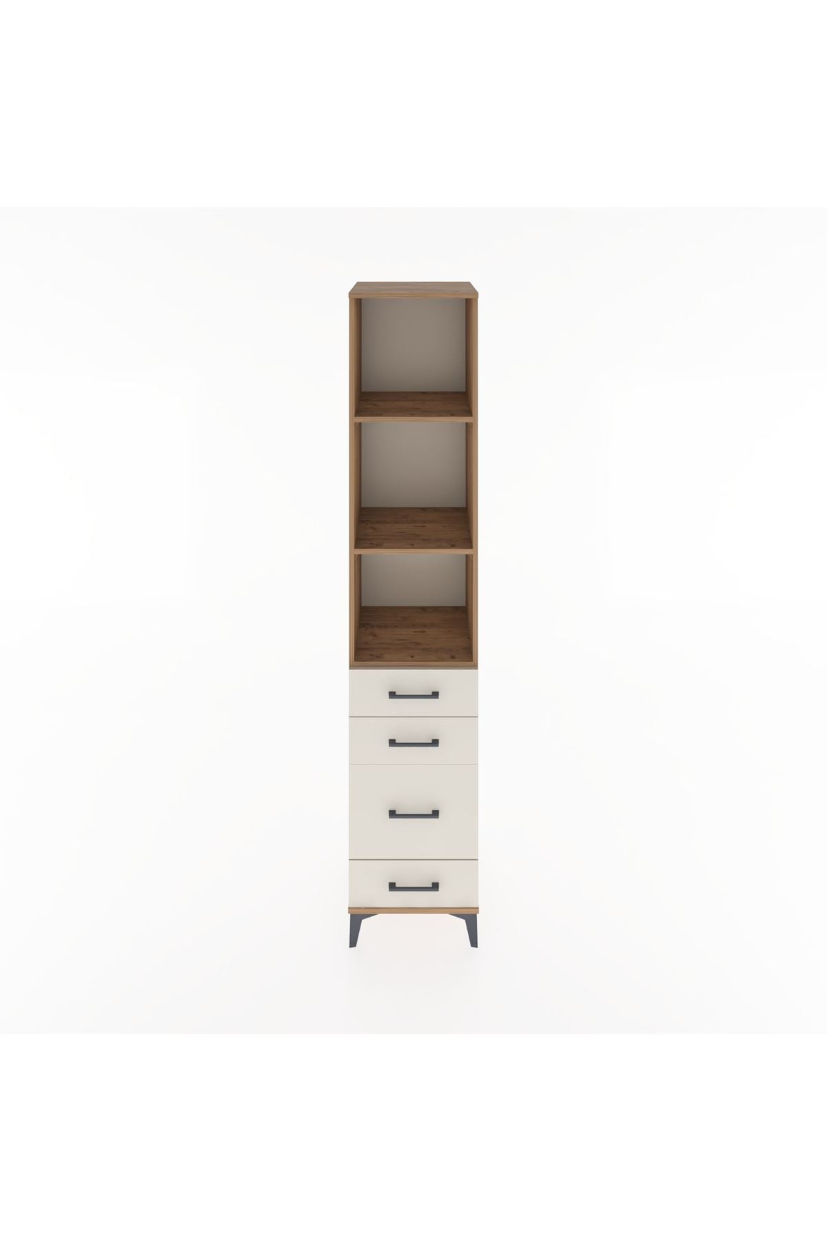 Hyperion Dolap 3 Raflı 4 Çekmeceli 44x44x221 Çam-Aytaşı