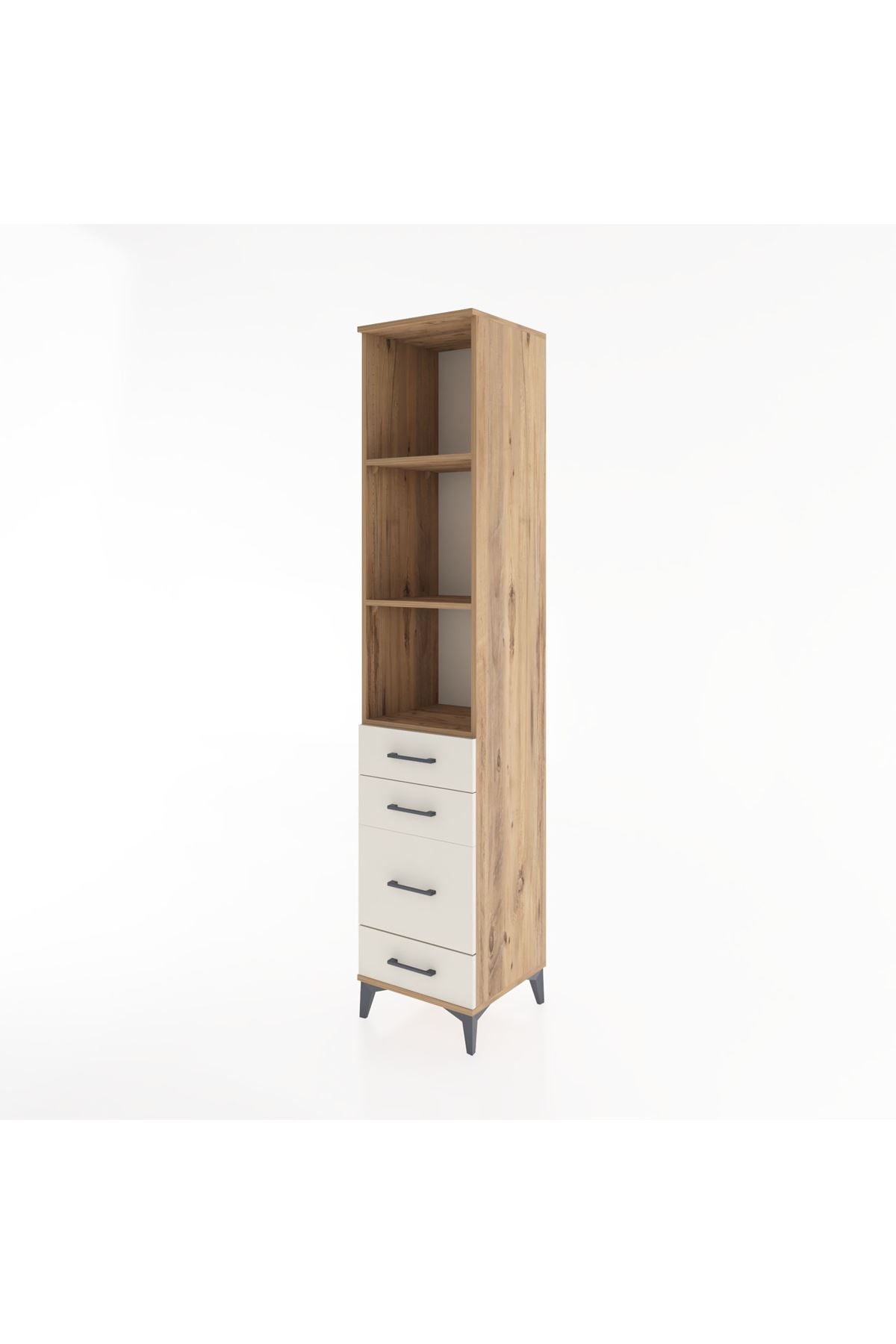 Hyperion Dolap 3 Raflı 4 Çekmeceli 44x44x221 Çam-Aytaşı