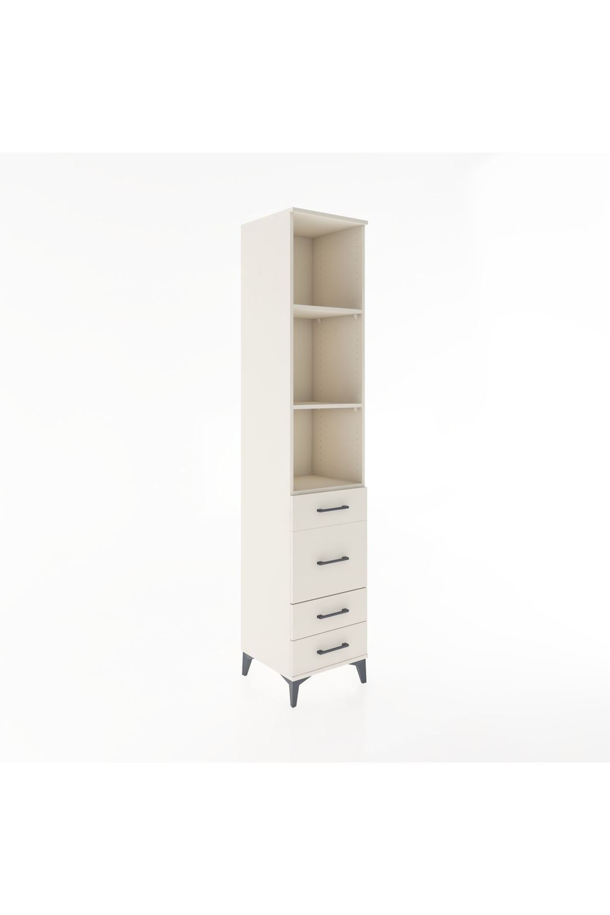 Hyperion Dolap 3 Raflı 4 Çekmeceli 44x44x221 Aytaşı-Aytaşı