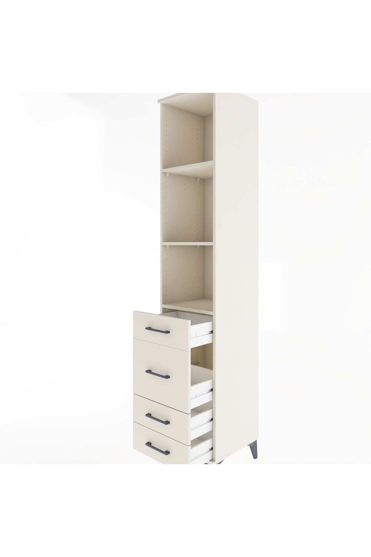 Hyperion Dolap 3 Raflı 4 Çekmeceli 44x44x221 Aytaşı-Aytaşı