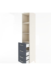 Hyperion Dolap 3 Raflı 4 Çekmeceli 44x44x221 Aytaşı-Antrasit