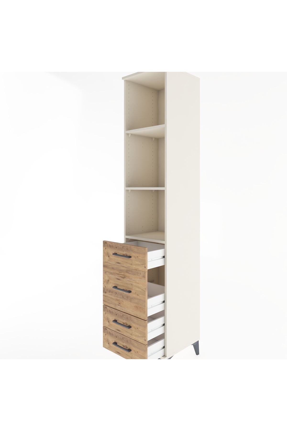 Hyperion Dolap 3 Raflı 4 Çekmeceli 44x44x221 Aytaşı-Çam