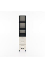 Hyperion Dolap 3 Raflı 4 Çekmeceli 44x44x221 Antrasit-Aytaşı