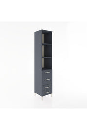 Hyperion Dolap 3 Raflı 4 Çekmeceli 44x44x221 Antrasit-Antrasit