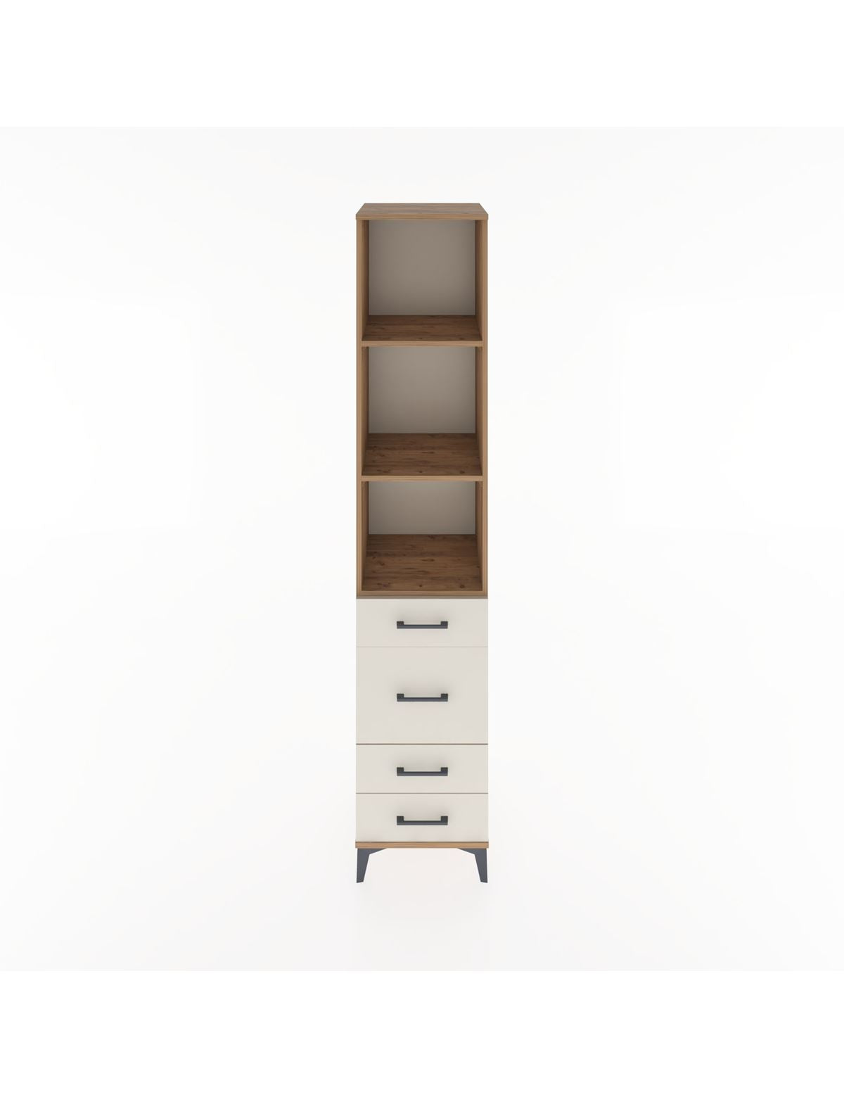 Hyperion Dolap 3 Raflı 4 Çekmeceli 44x44x221 Çam-Aytaşı