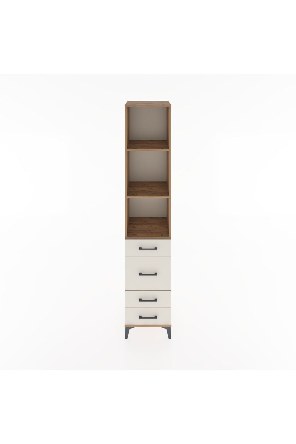 Hyperion Dolap 3 Raflı 4 Çekmeceli 44x44x221 Çam-Aytaşı