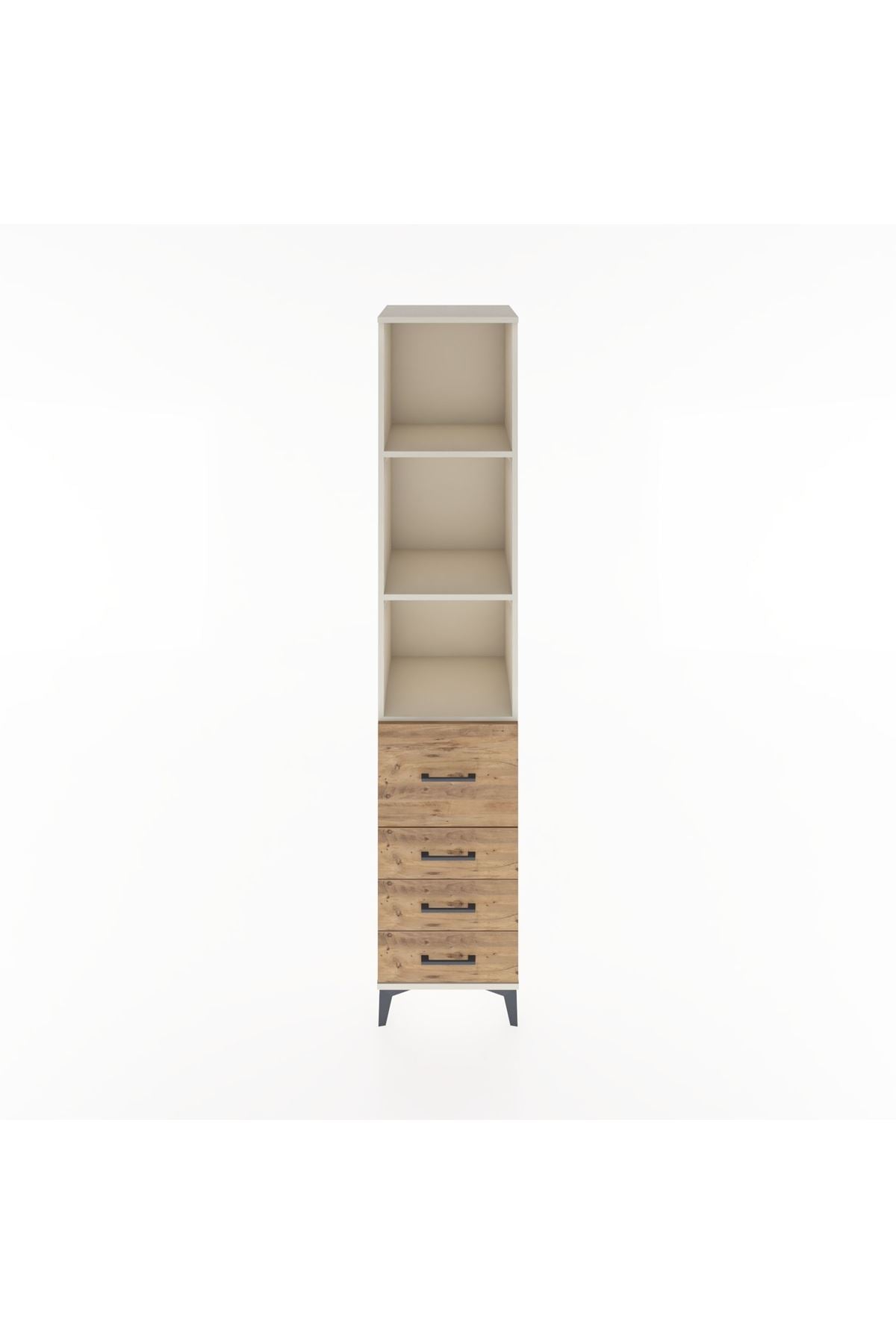 Hyperion Dolap 3 Raflı 4 Çekmeceli 44x44x221 Aytaşı-Çam