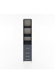 Hyperion Dolap 3 Raflı 4 Çekmeceli 44x44x221 Antrasit-Antrasit