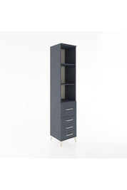 Hyperion Dolap 3 Raflı 4 Çekmeceli 44x44x221 Antrasit-Antrasit