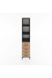 Hyperion Dolap 3 Raflı 4 Çekmeceli 44x44x221 Antrasit-Çam