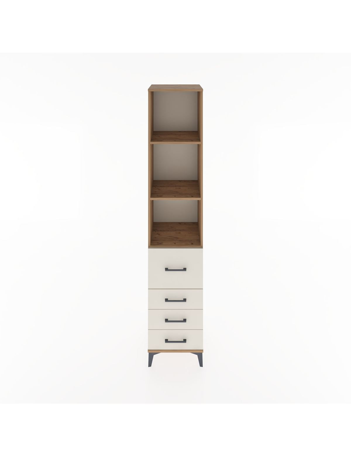 Hyperion Dolap 3 Raflı 4 Çekmeceli 44x44x221 Çam-Aytaşı