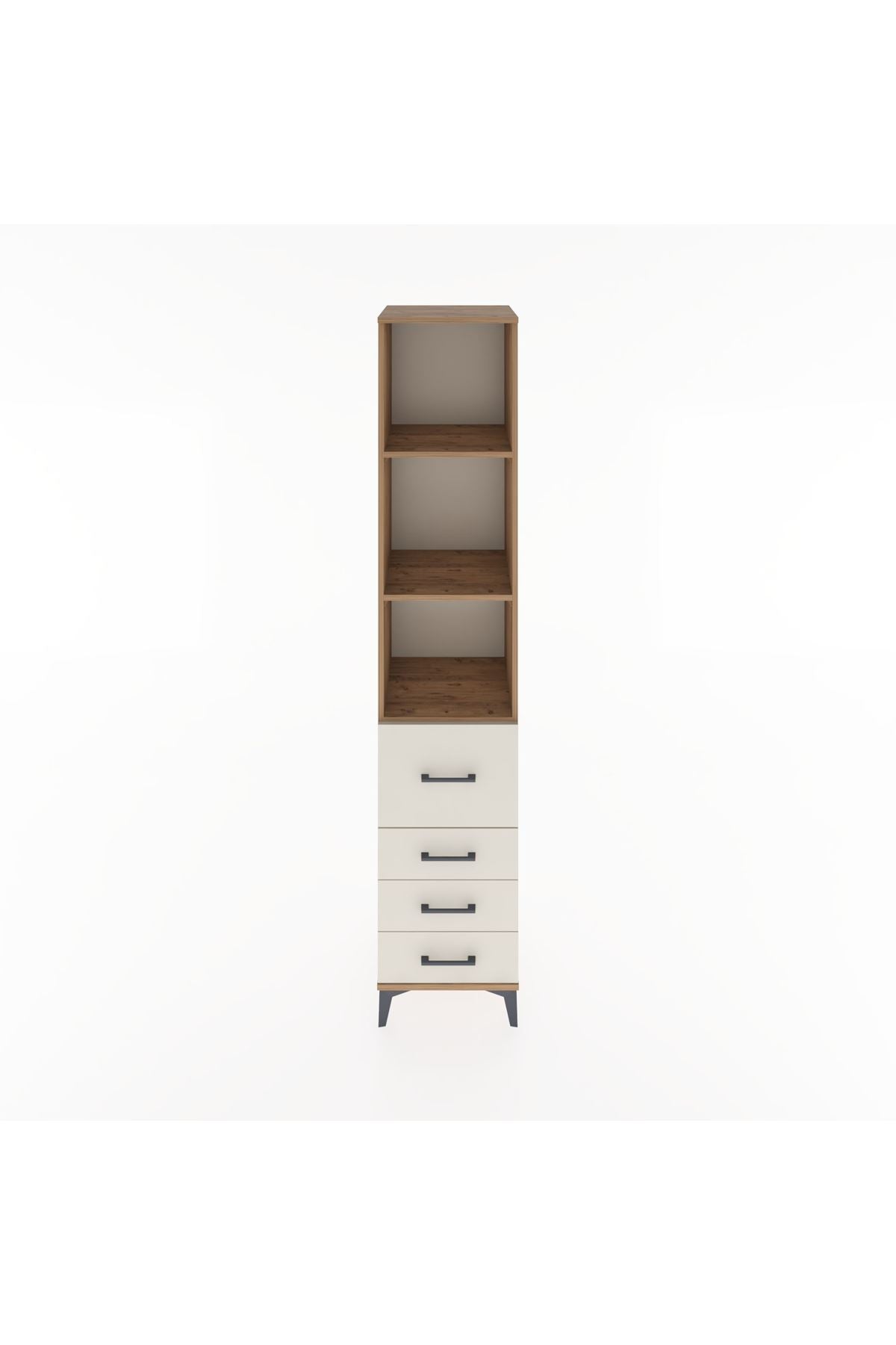 Hyperion Dolap 3 Raflı 4 Çekmeceli 44x44x221 Çam-Aytaşı