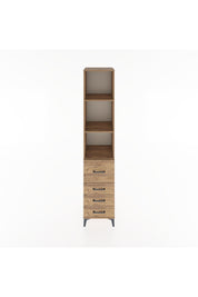 Hyperion Dolap 3 Raflı 4 Çekmeceli 44x44x221 Çam-Çam