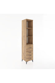 Hyperion Dolap 3 Raflı 4 Çekmeceli 44x44x221 Çam-Çam