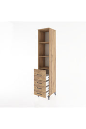 Hyperion Dolap 3 Raflı 4 Çekmeceli 44x44x221 Çam-Çam