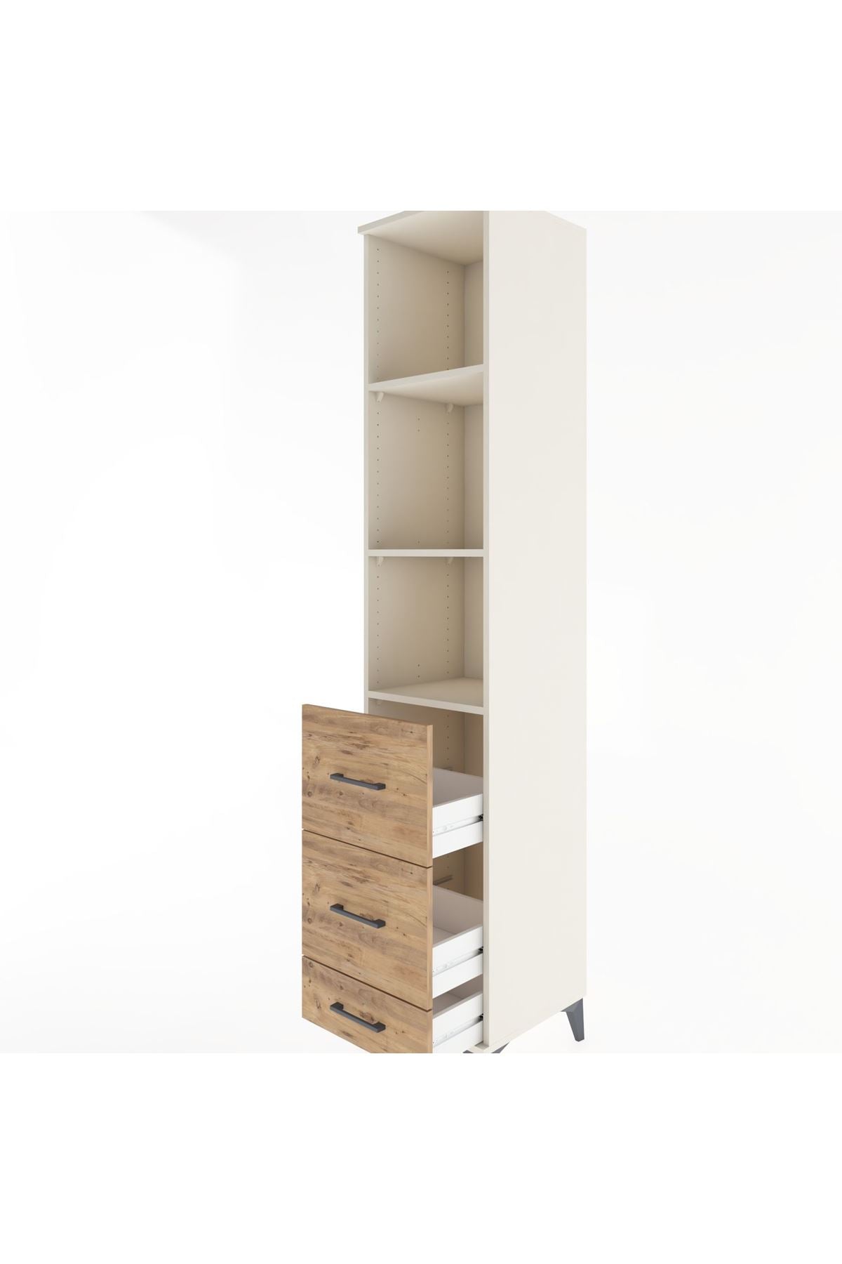 Hyperion Dolap 3 Raflı 3 Çekmeceli 44x44x221 - S61M091V3B