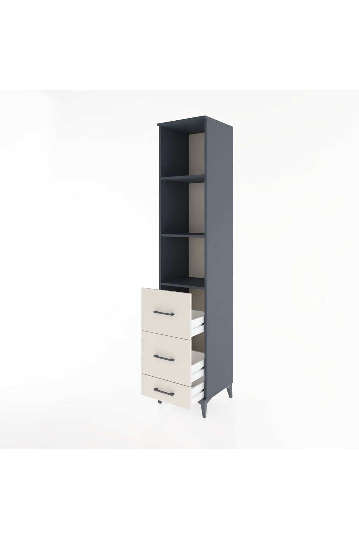 Hyperion Dolap 3 Raflı 3 Çekmeceli 44x44x221 - S61M091V4B